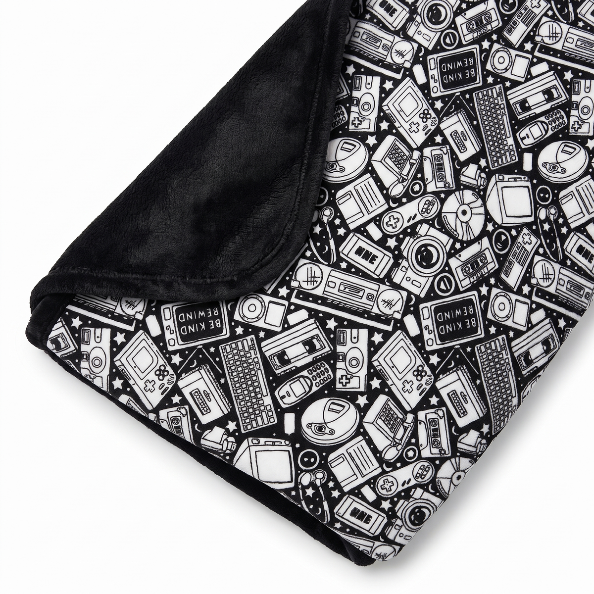 Scriblo Retro Remix coloring blanket on a white background