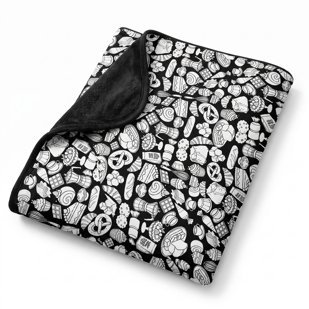 Scriblo Sugar Rush coloring blanket on a white background